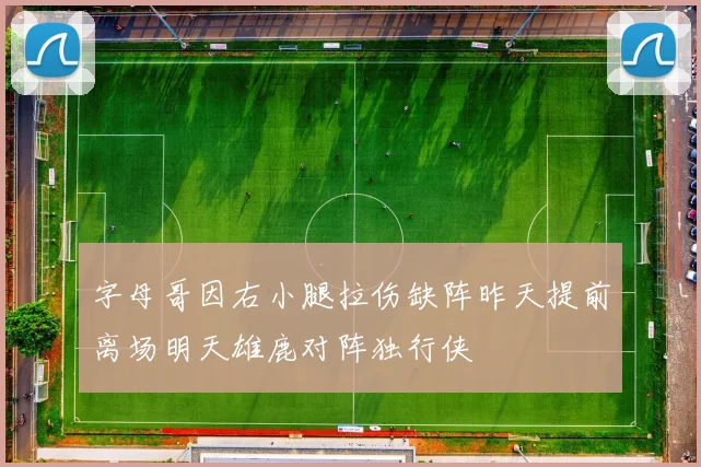 字母哥因右小腿拉伤缺阵昨天提前离场明天雄鹿对阵独行侠